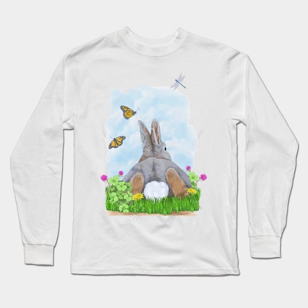 Bunny Butt Long Sleeve T-Shirt by Julie Townsend Studio